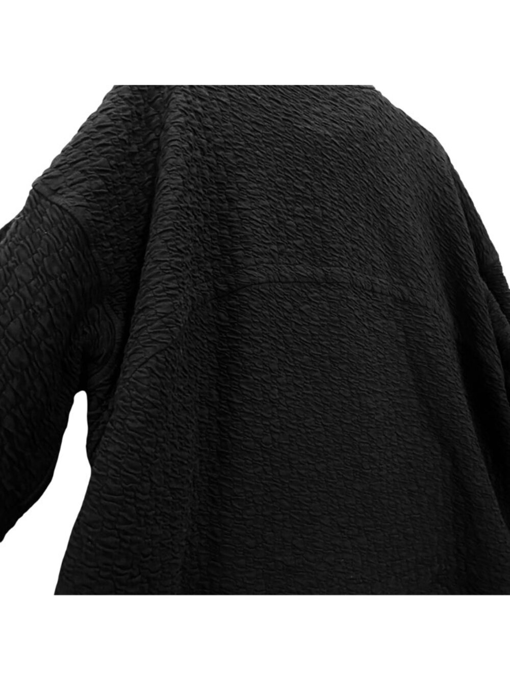 Lululemon Rippled Full-Zip Black Jacket Women's 12 Funnel Neck Oversized Relaxed - Picture 2 of 9